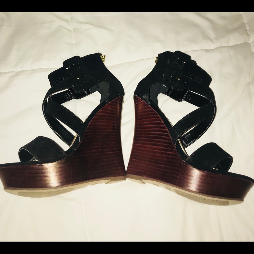 Just Fab Black Wedges